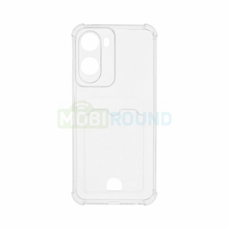 Силиконовый чехол противоударный для Xiaomi Redmi 15A 5G (с картхолдером) прозрачный