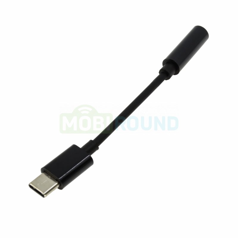 Аудио-переходник (адаптер) USB Type-C-3.5 мм, 0.1 м, черный
