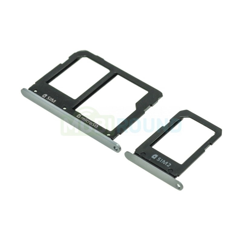 Держатель сим карты (SIM) для Samsung A310 Galaxy A3 (2016) A510 Galaxy A5 (2016) A710 Galaxy A7 (2016) (комплект 2 шт.) серый