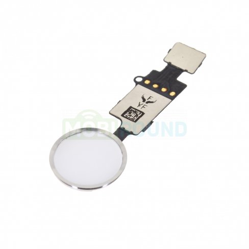 Кнопка (механизм) Home для Apple iPhone 7 / iPhone 7 Plus / iPhone 8 и др. (сенсорная / в сборе) (серебро)