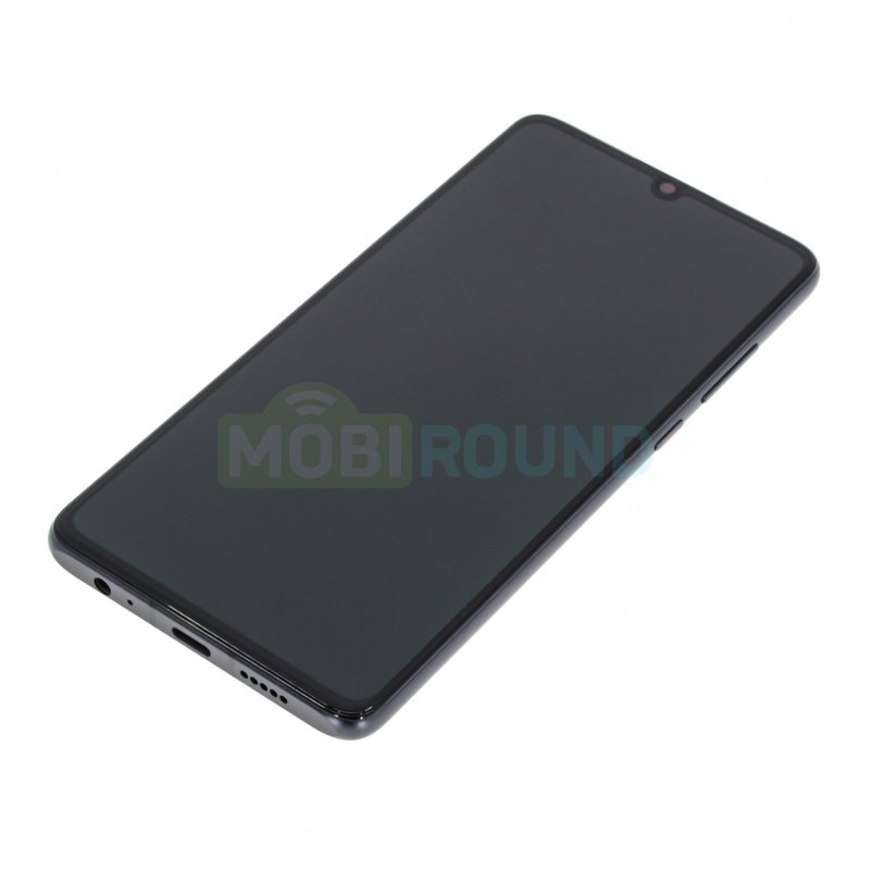 Дисплей для Huawei P30 4G (ELE-L29) (в сборе с тачскрином) в рамке, черный, 100%