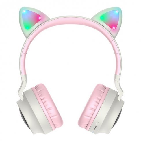 Наушники полноразмерные беспроводные Hoco W27 Cat Ear Wireless Headphones (Bluetooth) (серый)