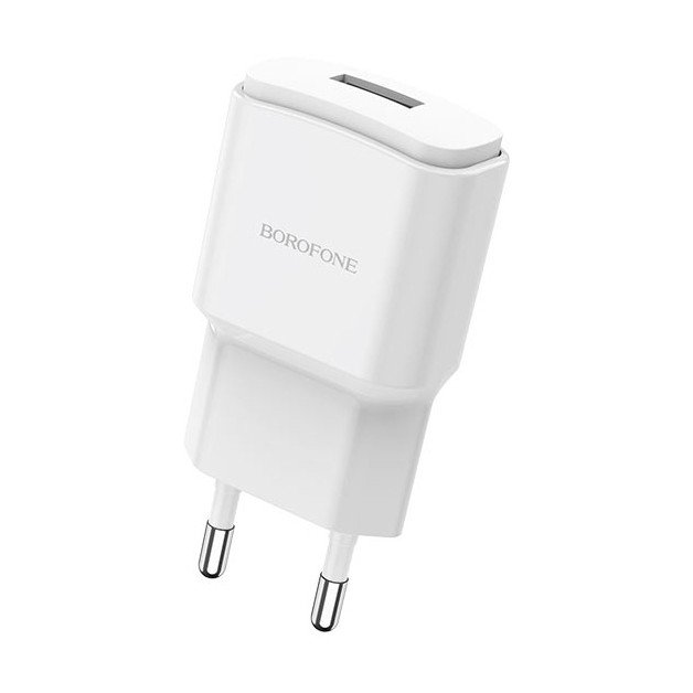 Сетевое зарядное устройство (СЗУ) Borofone BA48A (USB) 2.1 А, белый