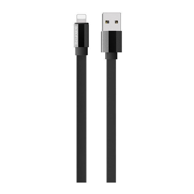 Дата-кабель Borofone BU8 USB-Lightning, 1.2 м, черный