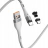 Дата-кабель Baseus CA1T3-A02 Zinc Magnetic (3 в 1) USB-Lightning/MicroUSB/Type-C (3 А), 1 м