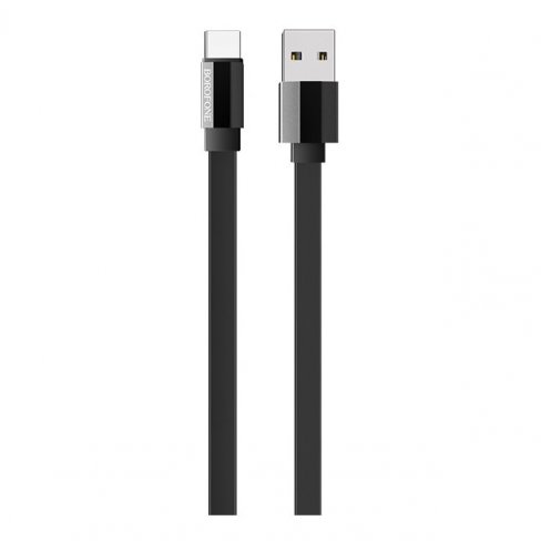 Дата-кабель Borofone BU8 USB-Type-C (3 А), 1.2 м (черный)