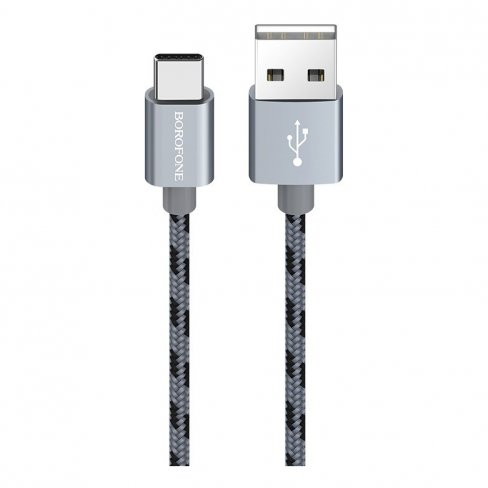 Дата-кабель Borofone BX24 USB-Type-C, 1 м (серый)