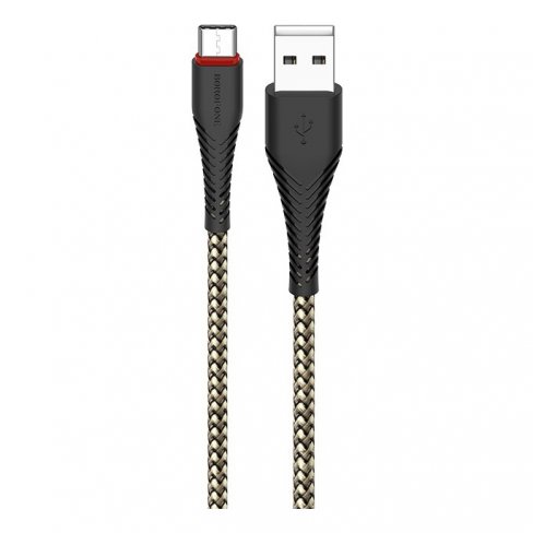 Дата-кабель Borofone BX25 USB-Type-C (3 А), 1 м (черный)