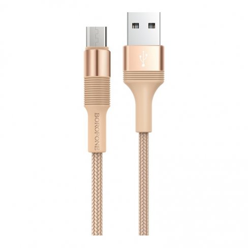Дата-кабель Borofone BX21 USB-MicroUSB, 1 м (золото)
