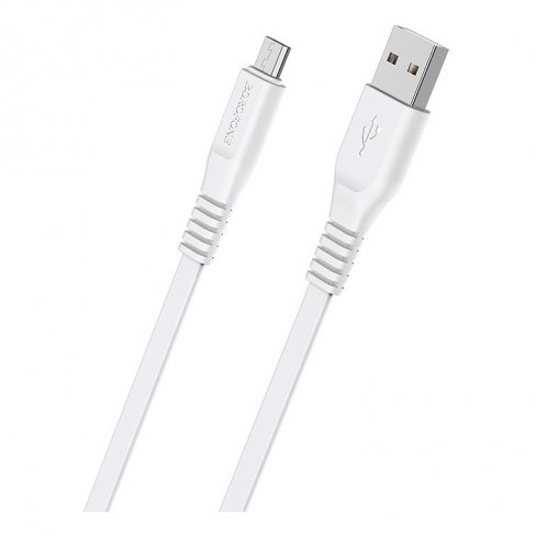 Дата-кабель Borofone BX23 USB-MicroUSB, 1 м (белый)