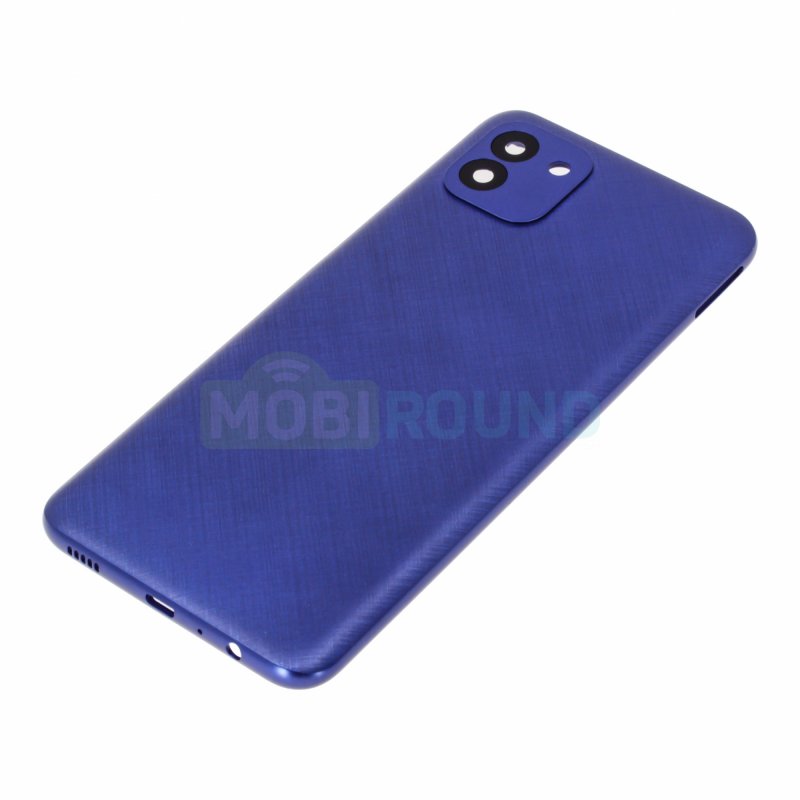 Задняя крышка для Samsung A035 Galaxy A03, синий, AAA