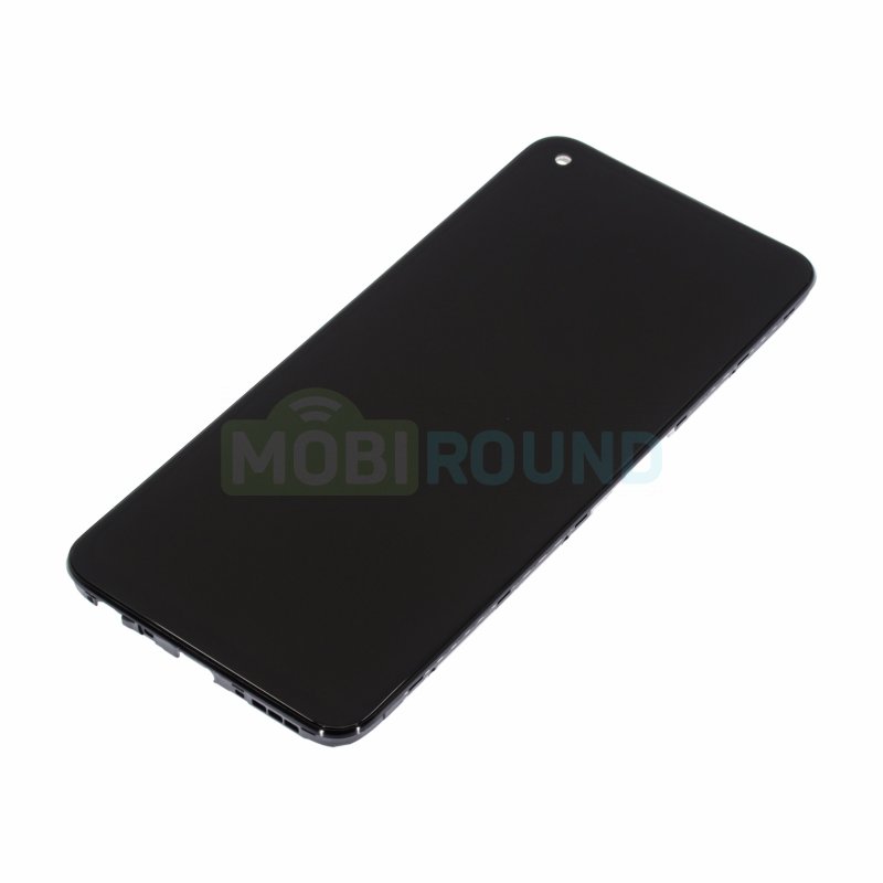 Дисплей для OPPO A76 (в сборе с тачскрином) в рамке, черный, AAA