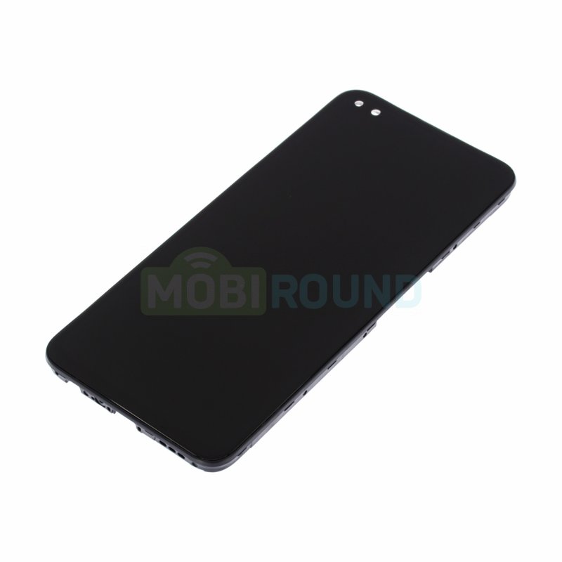 Дисплей для OPPO Reno 4Z 5G (в сборе с тачскрином) в рамке, черный, AAA