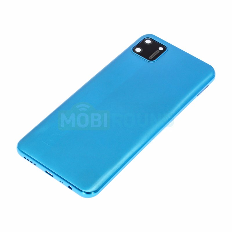 Задняя крышка для Realme C11 (2020) голубой, AAA