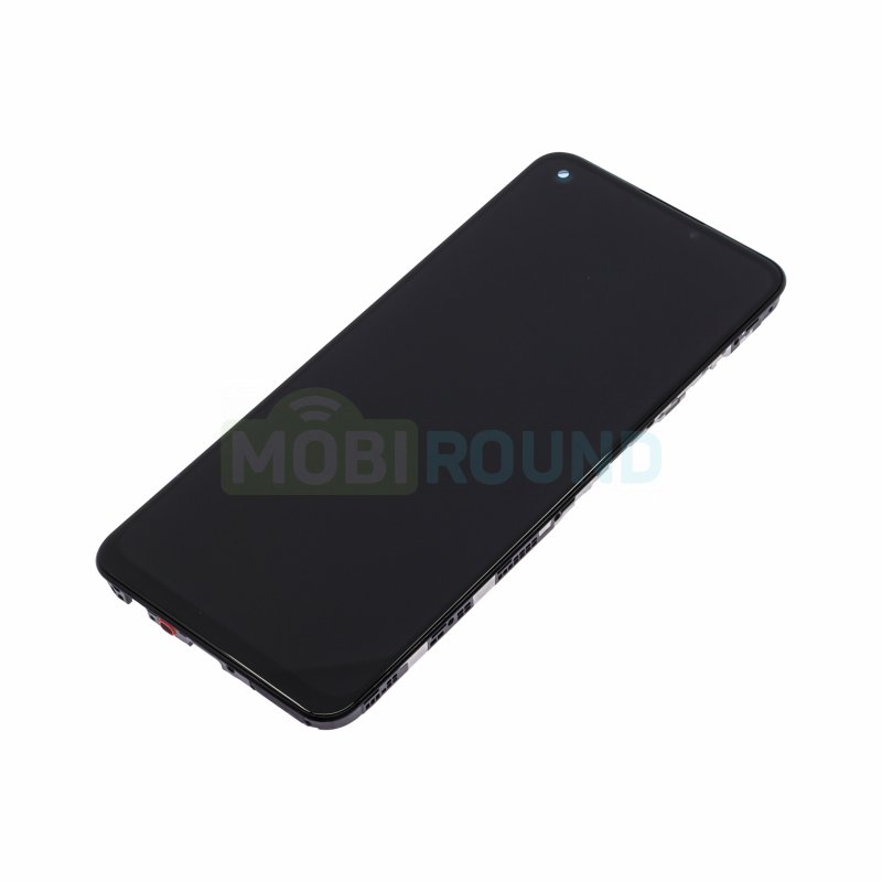 Дисплей для Realme 10 4G (в сборе с тачскрином) в рамке, черный, 100%
