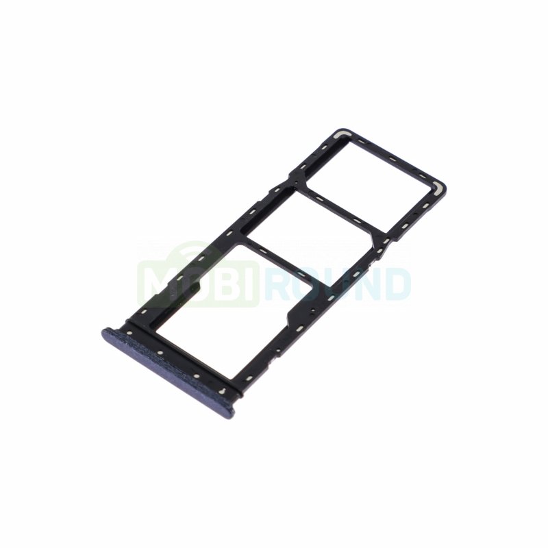 Держатель сим карты (SIM) для Tecno Spark 10, черный