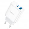 Сетевое зарядное устройство (СЗУ) Hoco C105A QC3.0 (USB / 2 Type-C) + кабель Type-C-Type-C, 3 А
