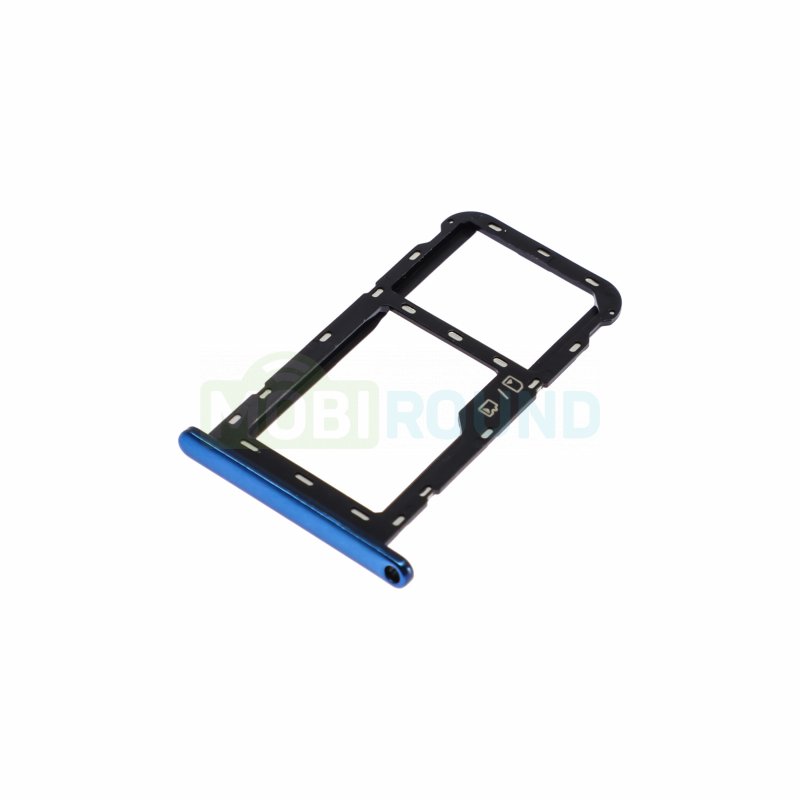 Держатель сим карты (SIM) для ZTE Blade A71, синий