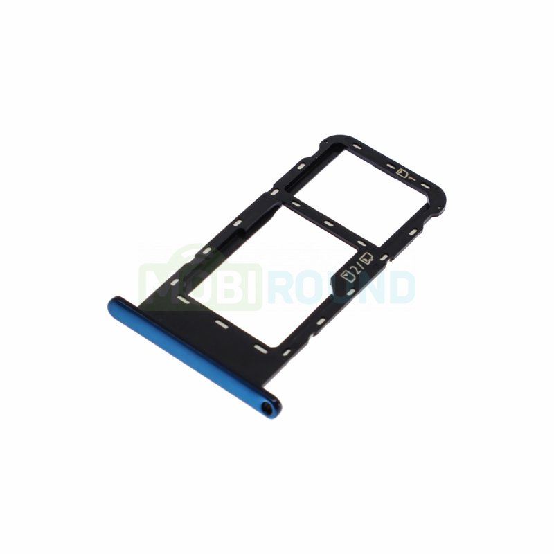 Держатель сим карты (SIM) для ZTE Blade V30 Vita, синий