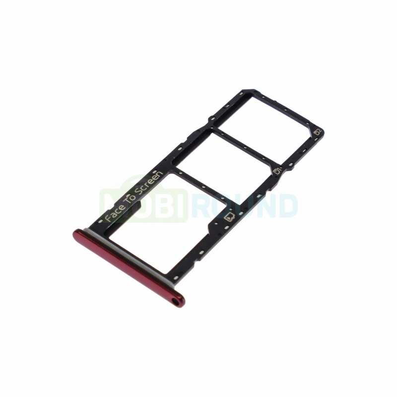 Держатель сим карты (SIM) для ZTE Blade V40 Vita, красный