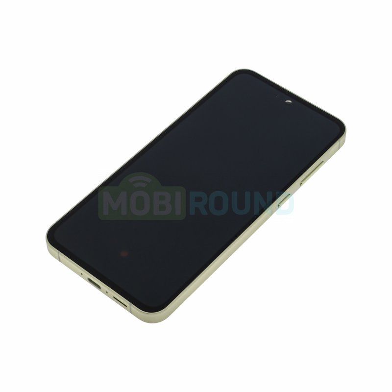 Дисплей для Samsung A556 Galaxy A55 5G (в сборе с тачскрином) в рамке, желтый, 100%