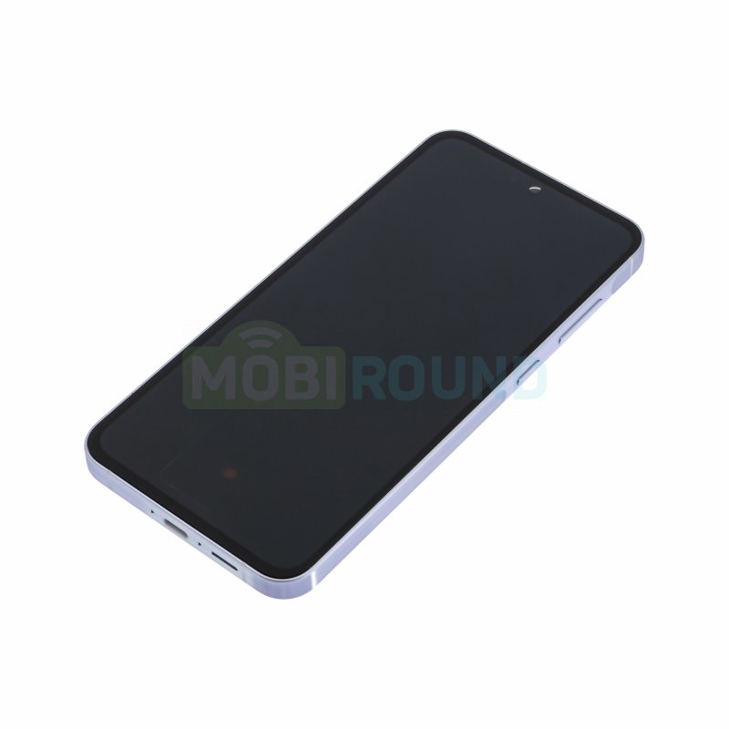 Дисплей для Samsung A556 Galaxy A55 5G (в сборе с тачскрином) в рамке, серебро, 100%