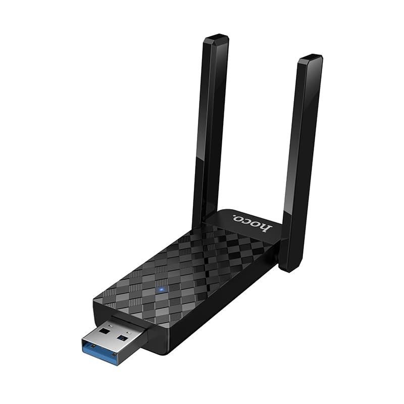 Адаптер беспроводной USB-Wi-Fi Hoco HI34 (2.4 ГГц/286 Mbs) черный