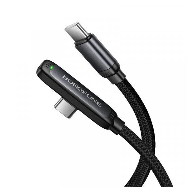 Дата-кабель Borofone BX126 Type-C-Type-C (L-коннектор) 1 м, черный