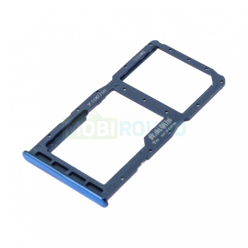 Держатель сим карты (SIM) для Huawei P30 Lite 4G (MAR-LX1M/MAR-AL00) Nova 4e 4G (ART-LX1) Honor 20S 4G (MAR-LX1H) синий