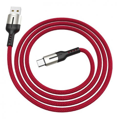 Дата-кабель Hoco U68 Gusto USB-Type-C (5 A), 1.2 м (красный)