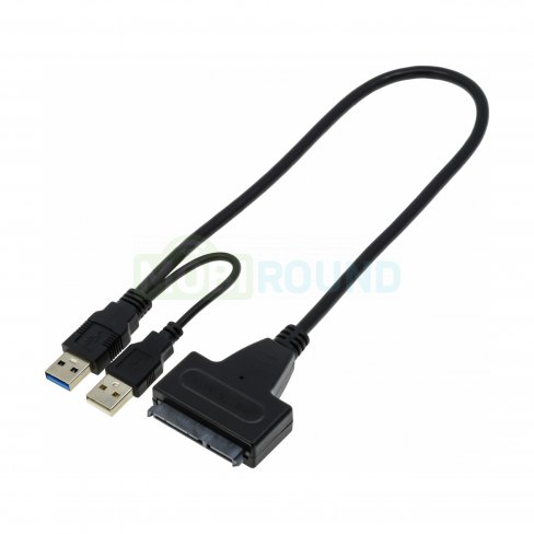 Кабель переходник SATA - USB 3.0 (для HDD / SSD) адаптер для внешнего жесткого диска / 25 см