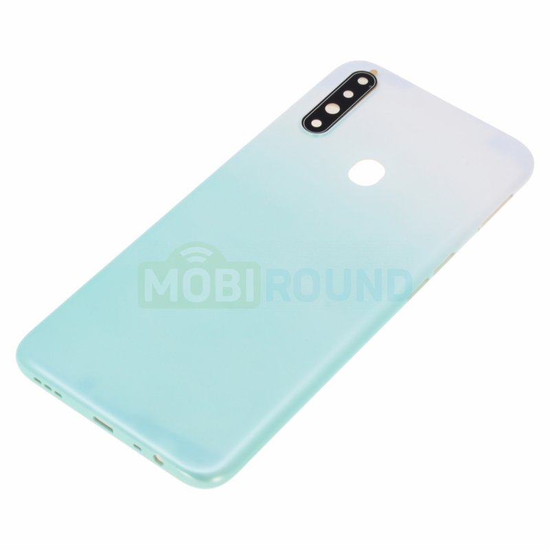 Задняя крышка для OPPO A31 4G, белый с зеленым, AAA