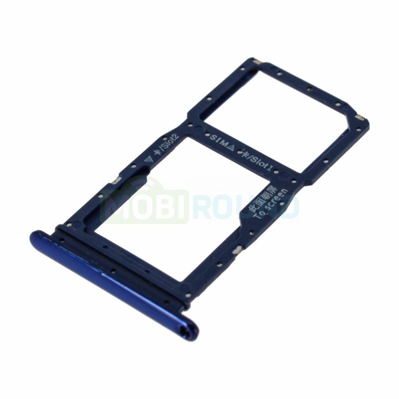 Держатель сим карты (SIM) для Huawei Honor 9X 4G / Honor 9X Premium 4G, синий