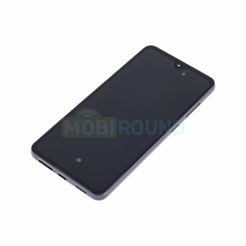 Дисплей для Samsung G990 Galaxy S21 FE (в сборе с тачскрином) в рамке, серый, AAA