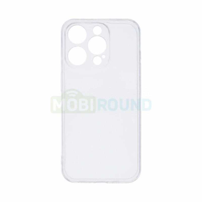 Силиконовый чехол Ultra Slim для Apple iPhone 15 Pro, прозрачный