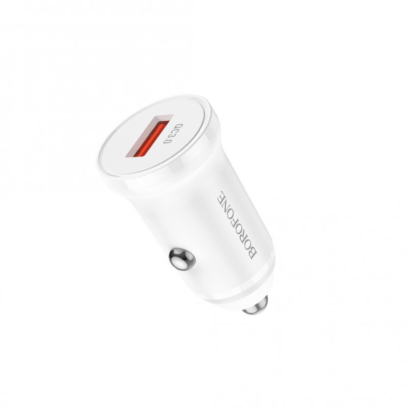 Автомобильное зарядное устройство (АЗУ) Borofone BZ18 QC 3.0 (USB) 3 А, белый