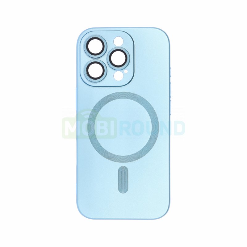 Силиконовый чехол Activ SM020 (MagSafe) для Apple iPhone 16 Pro, голубой