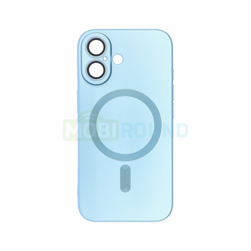 Силиконовый чехол Activ SM020 (MagSafe) для Apple iPhone 16, голубой