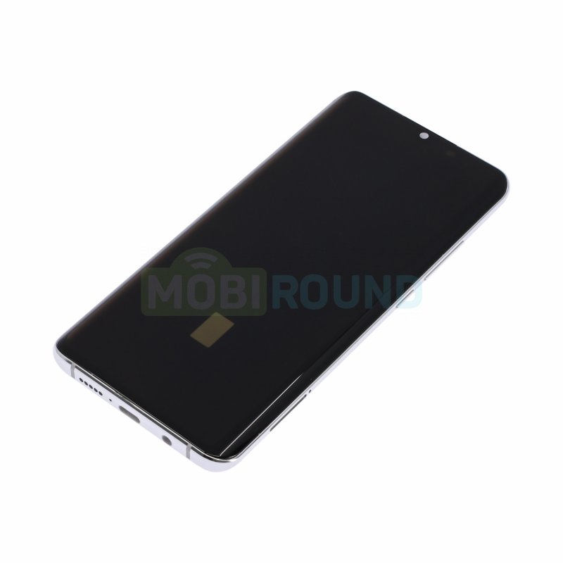 Дисплей для Xiaomi Mi Note 10 / Mi Note 10 Pro / Mi Note 10 Lite (в сборе с тачскрином) в рамке, серебро, AAA