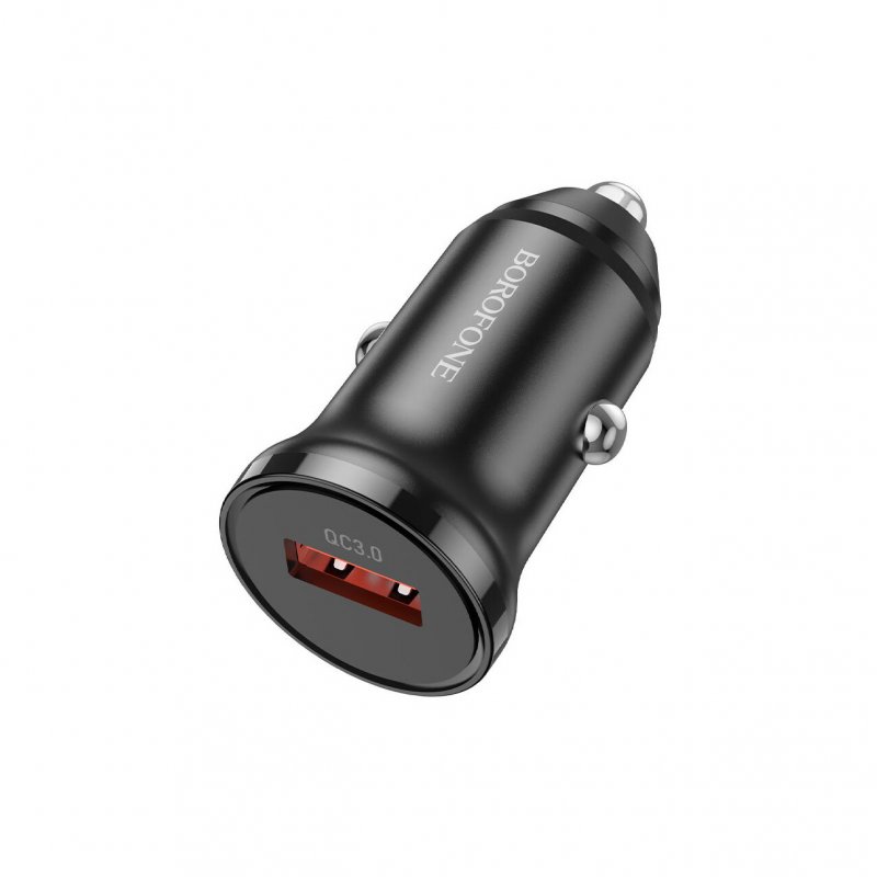 Автомобильное зарядное устройство (АЗУ) Borofone BZ18 QC 3.0 (USB) 3 А, черный