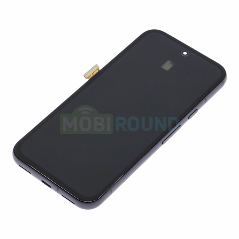 Дисплей для Google Pixel 8a 5G (в сборе с тачскрином) в рамке, черный, AAA