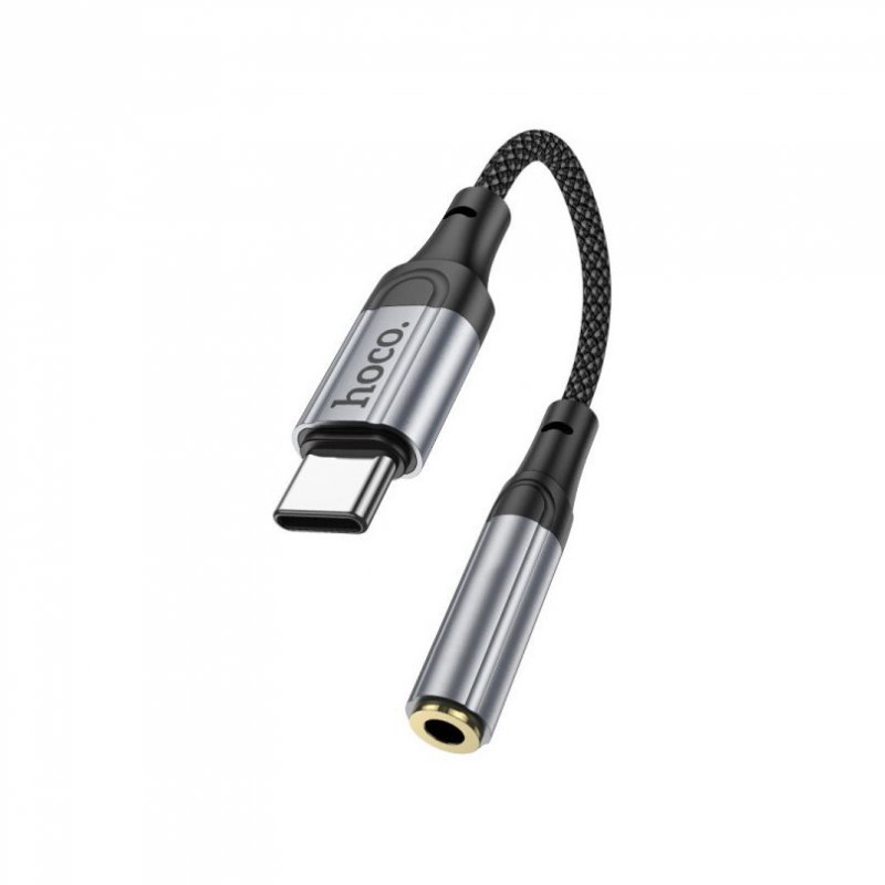 Аудио-переходник (адаптер) Hoco LS36 Type-C-3.5 мм, 0.12 м, черный