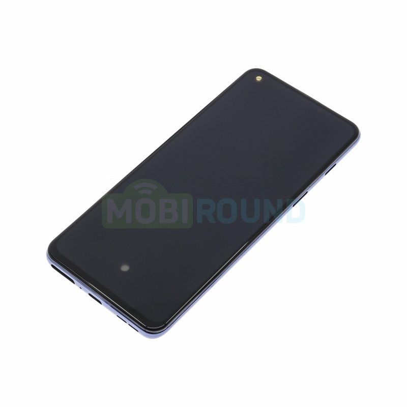 Дисплей для OnePlus Nord 2 5G (в сборе с тачскрином) в рамке, черный, 100%