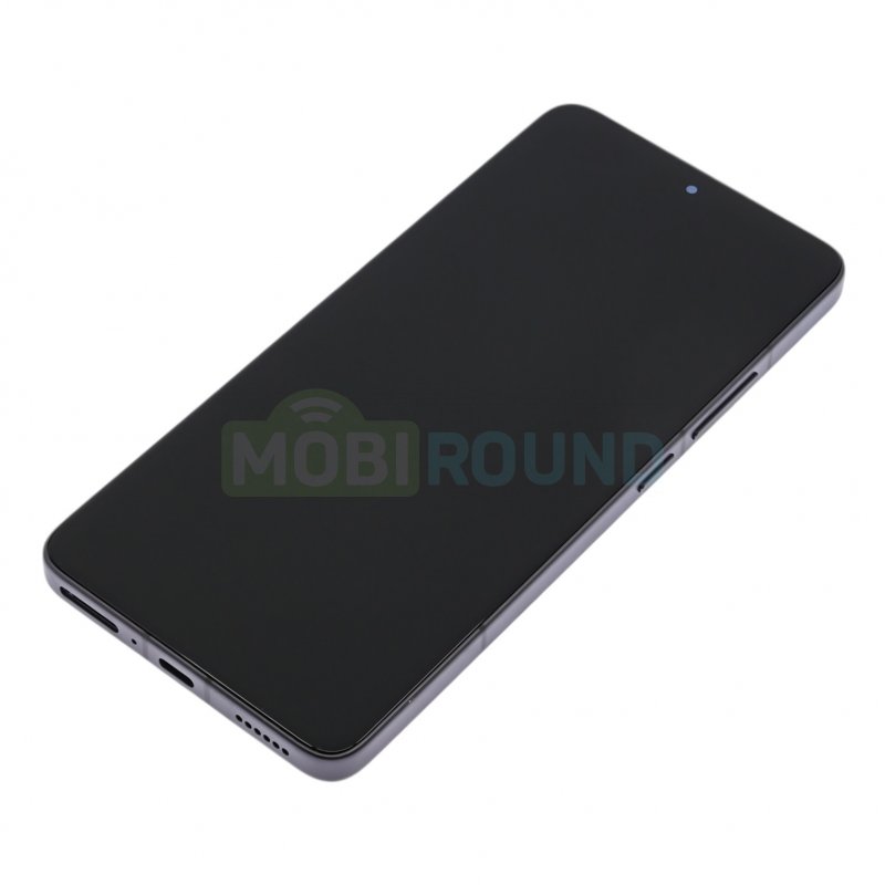 Дисплей для POCO F7 Pro 5G (в сборе с тачскрином) в рамке, черный, 100%