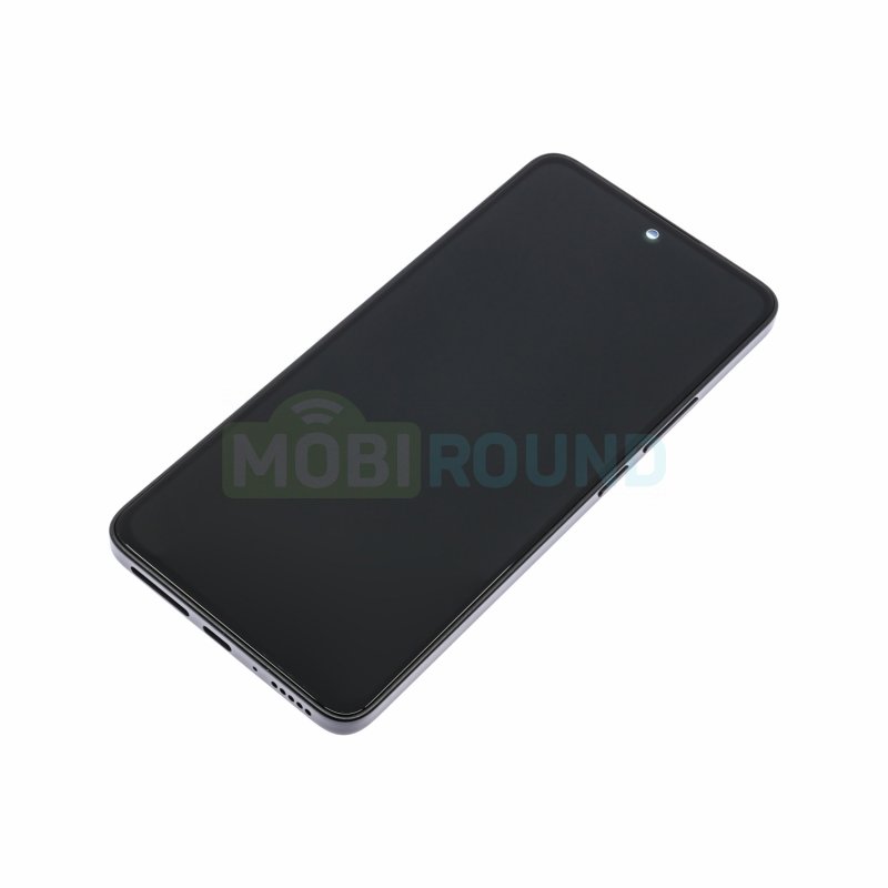 Дисплей для POCO M7 Pro 5G (в сборе с тачскрином) в рамке, черный, 100%