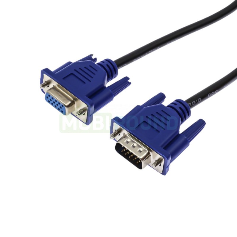 Кабель VGA-VGA (мама-папа) 3 м, черный