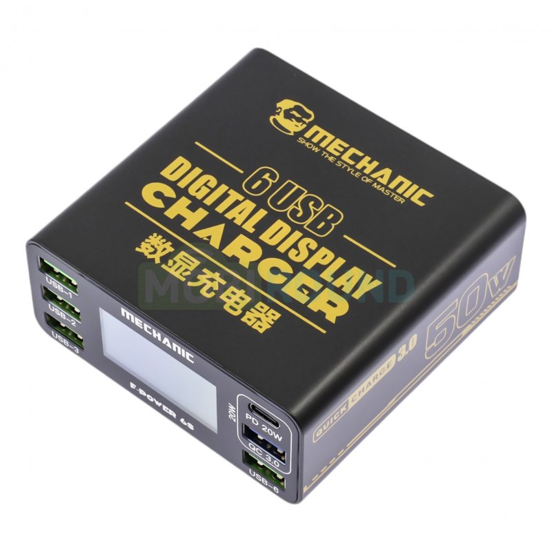 Зарядная станция Mechanic F-Power 6S QC 3.0 (50 Вт/5 USB/1 Type-C)