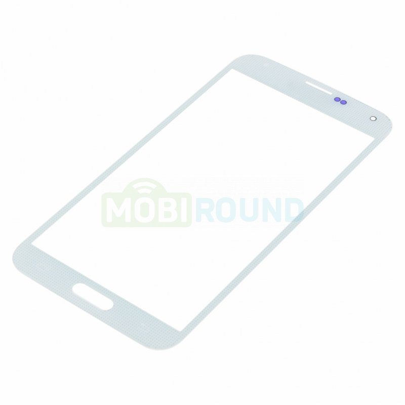 Стекло модуля для Samsung G900 Galaxy S5, белый, AA