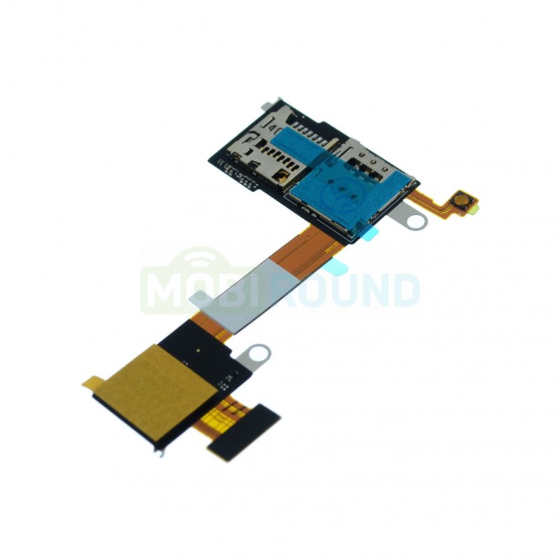 Шлейф для Sony D2303 Xperia M2 3G + разъем SIM + считыватель карты памяти