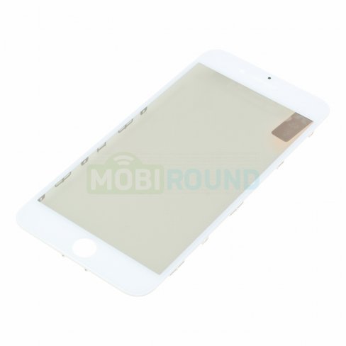 Стекло модуля + OCA + поляризатор + рамка для Apple iPhone 7 Plus (в сборе) (белый, аналог)